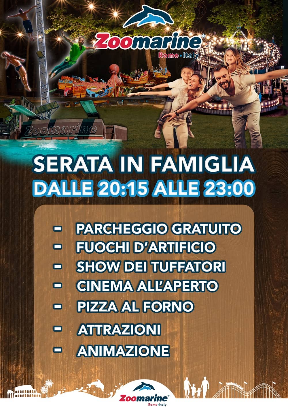 Serata in famiglia Zoomarine